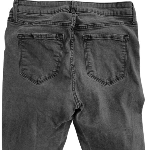 Black Rockstar Distressed Mid-Rise Skinny Jeans - Size‎ 8 - Picture 2 of 5